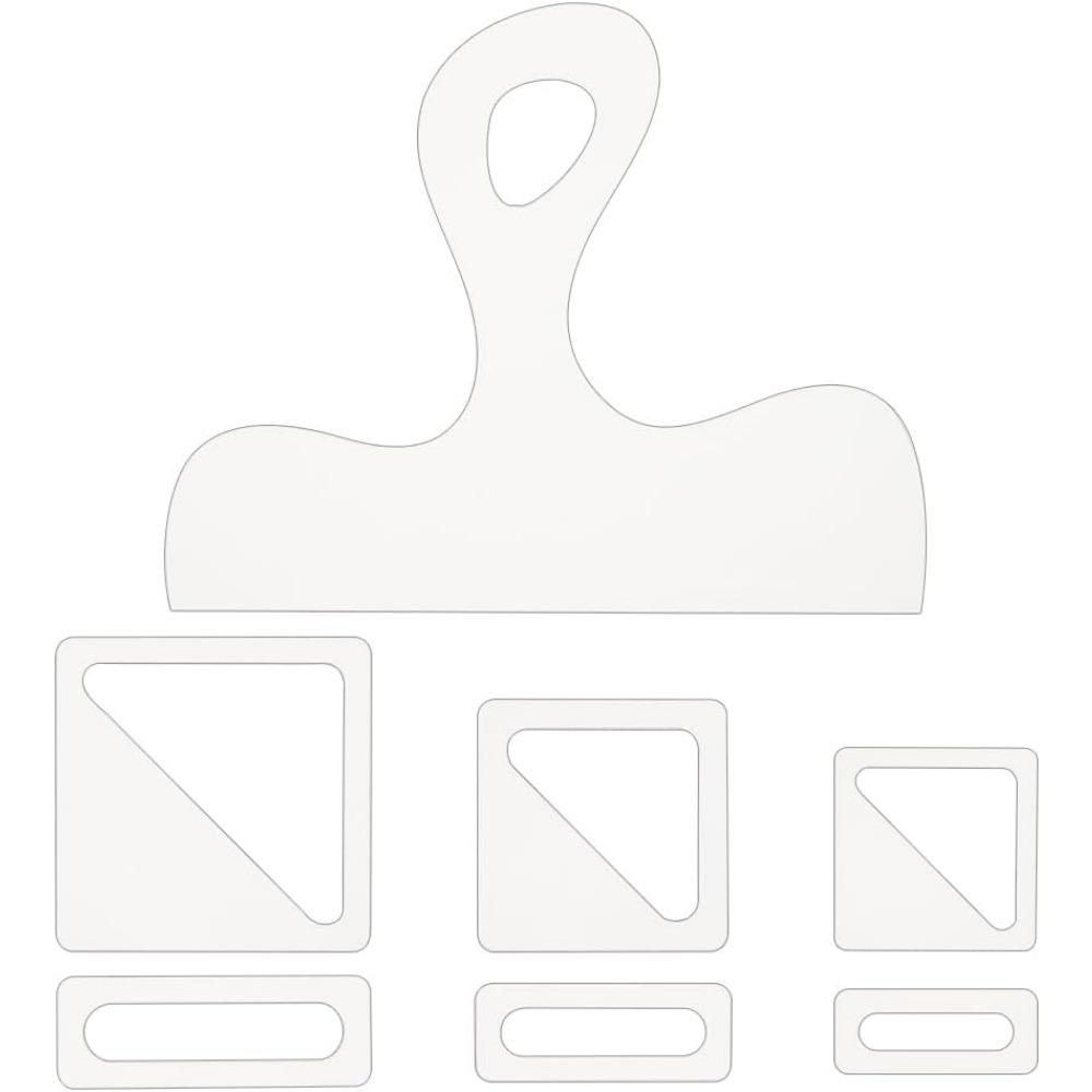 Woodworking Templates - 7Pcs Charcuterie Template Acrylic Handle Cutting
