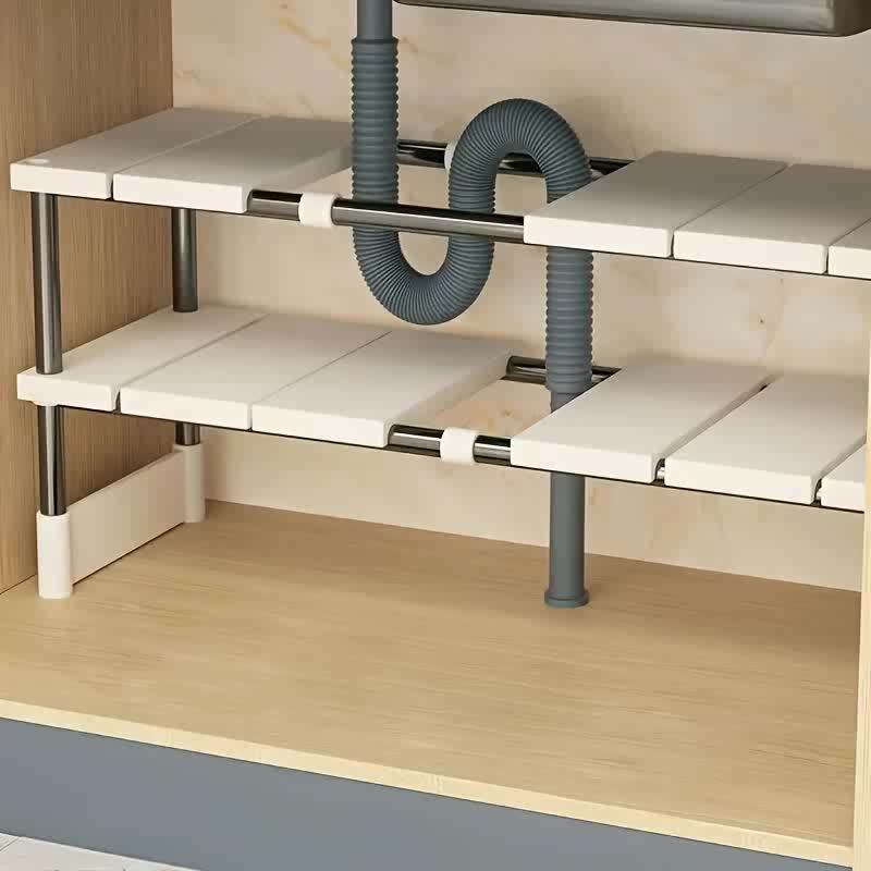 Woodworking Design Software - Adjustable Under-Sink Storage Rack - Stainless