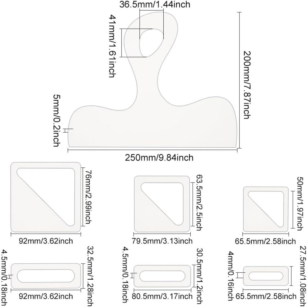 7Pcs Charcuterie Template Acry - đánh giá và giá Woodworking Templates