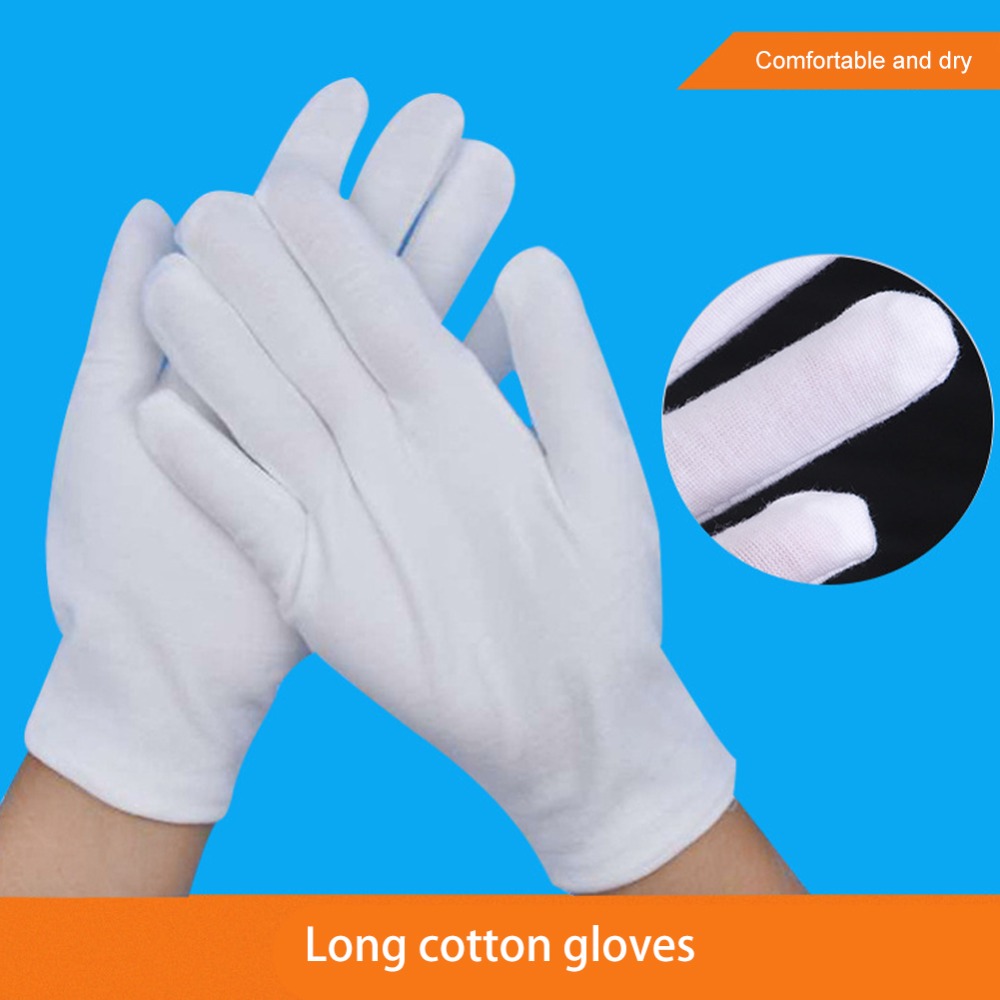 24pcs White Color Cotton Work  - đánh giá và giá Woodworking Gloves