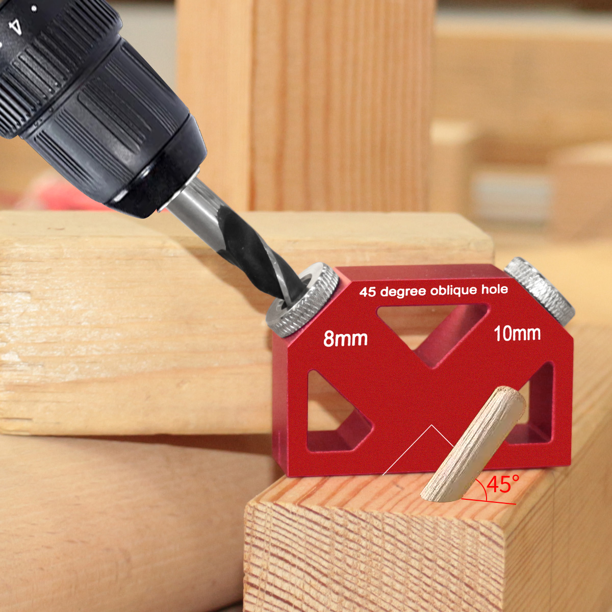 45° Angle Oblique Hole Drillin - đánh giá và giá Woodworking Hacks