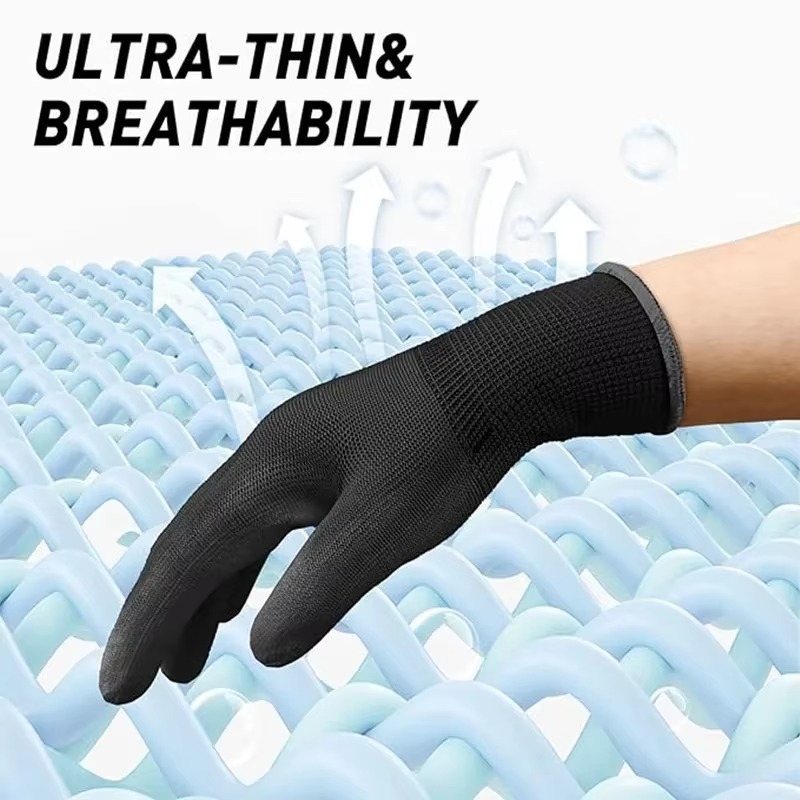 5 Pairs Coating Nylon PU Glove - đánh giá và giá Woodworking Gloves