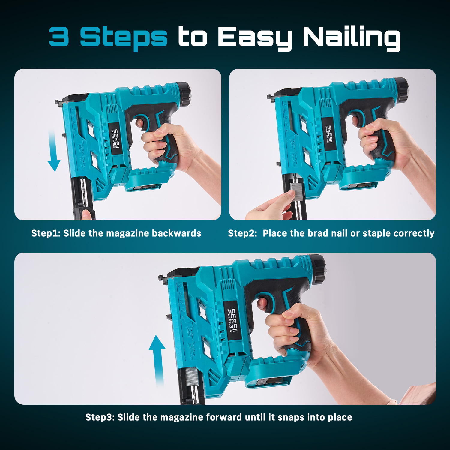 SEESII Electric Nail Gun Cordl - đánh giá và giá Woodworking Essential Tools