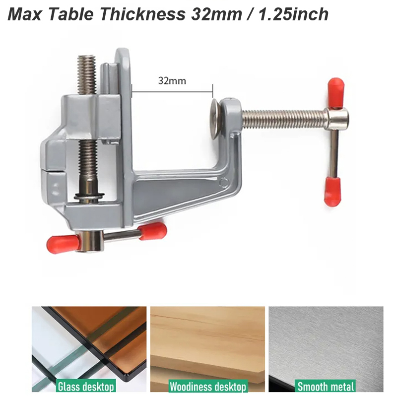 35MM Aluminium Alloy Table Ben - đánh giá và giá Woodworking Vise For Workbench