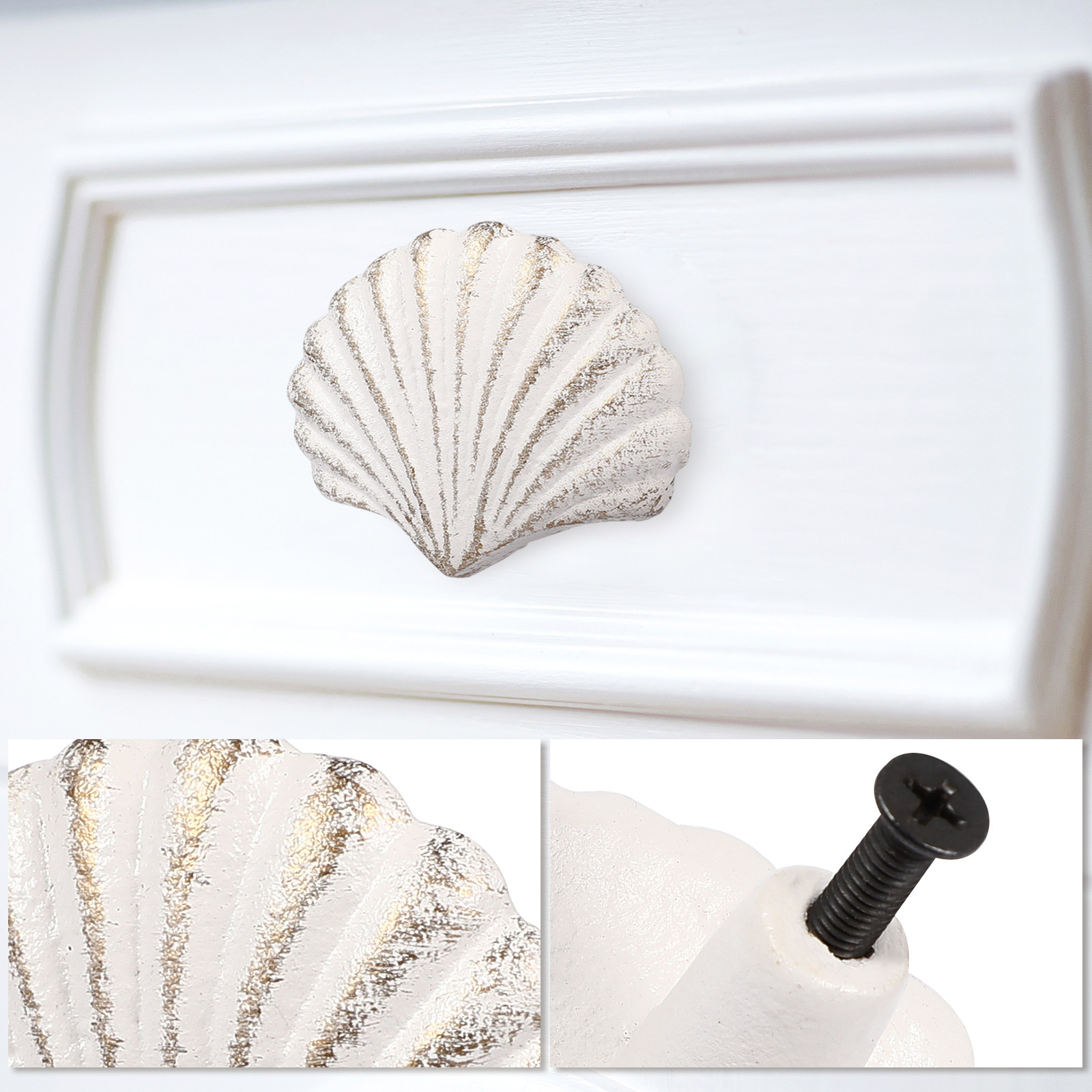 2Pcs Ocean Inspired Shell Cabi - đánh giá và giá Woodworking Inspiration
