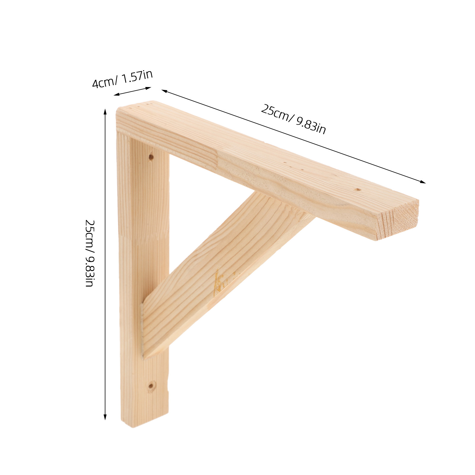 2Pcs Wooden Triangle Shelf Bra - đánh giá và giá Woodworking Book