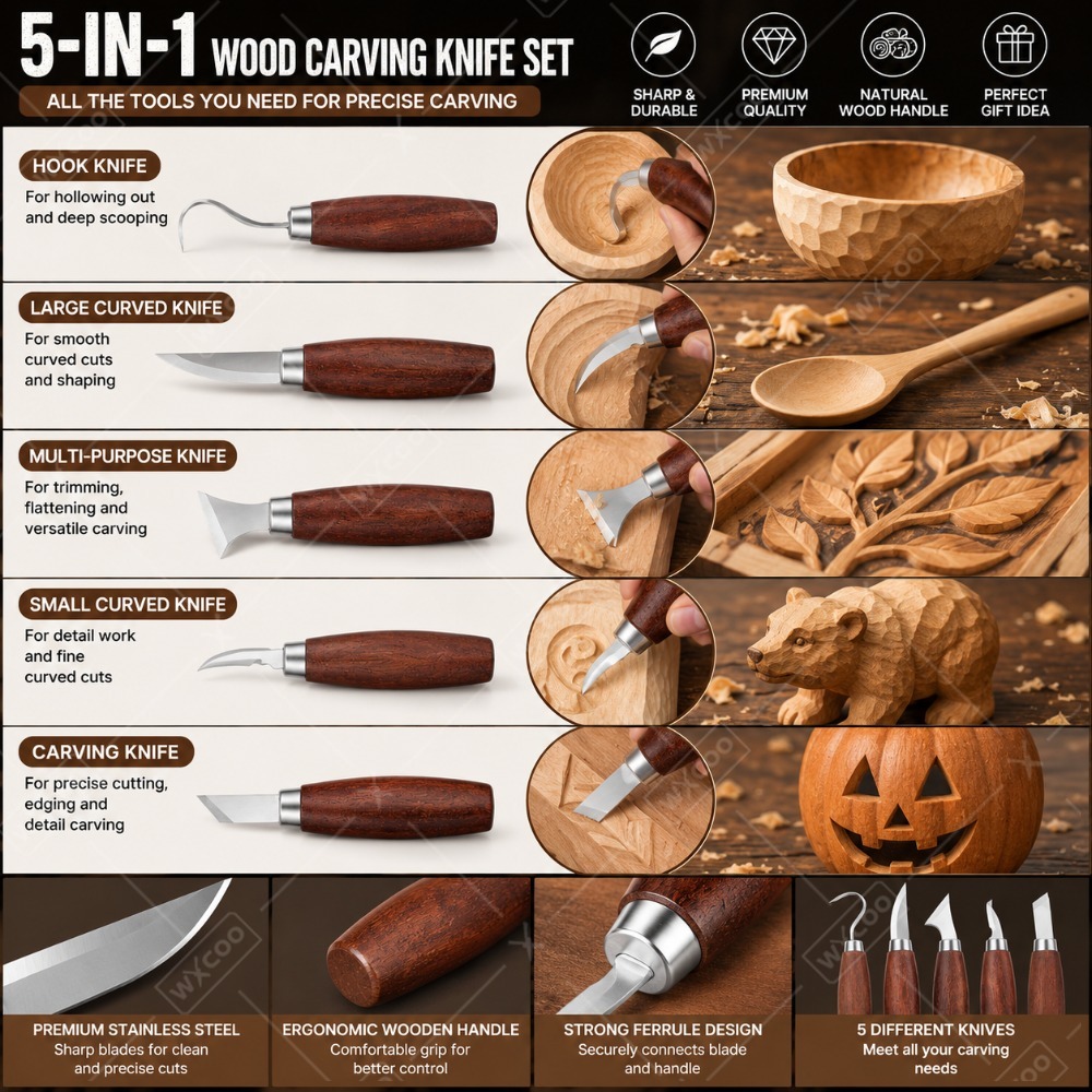WXCOO Carbon Steel Sharp Blade - đánh giá và giá Woodworking Kits For Beginners