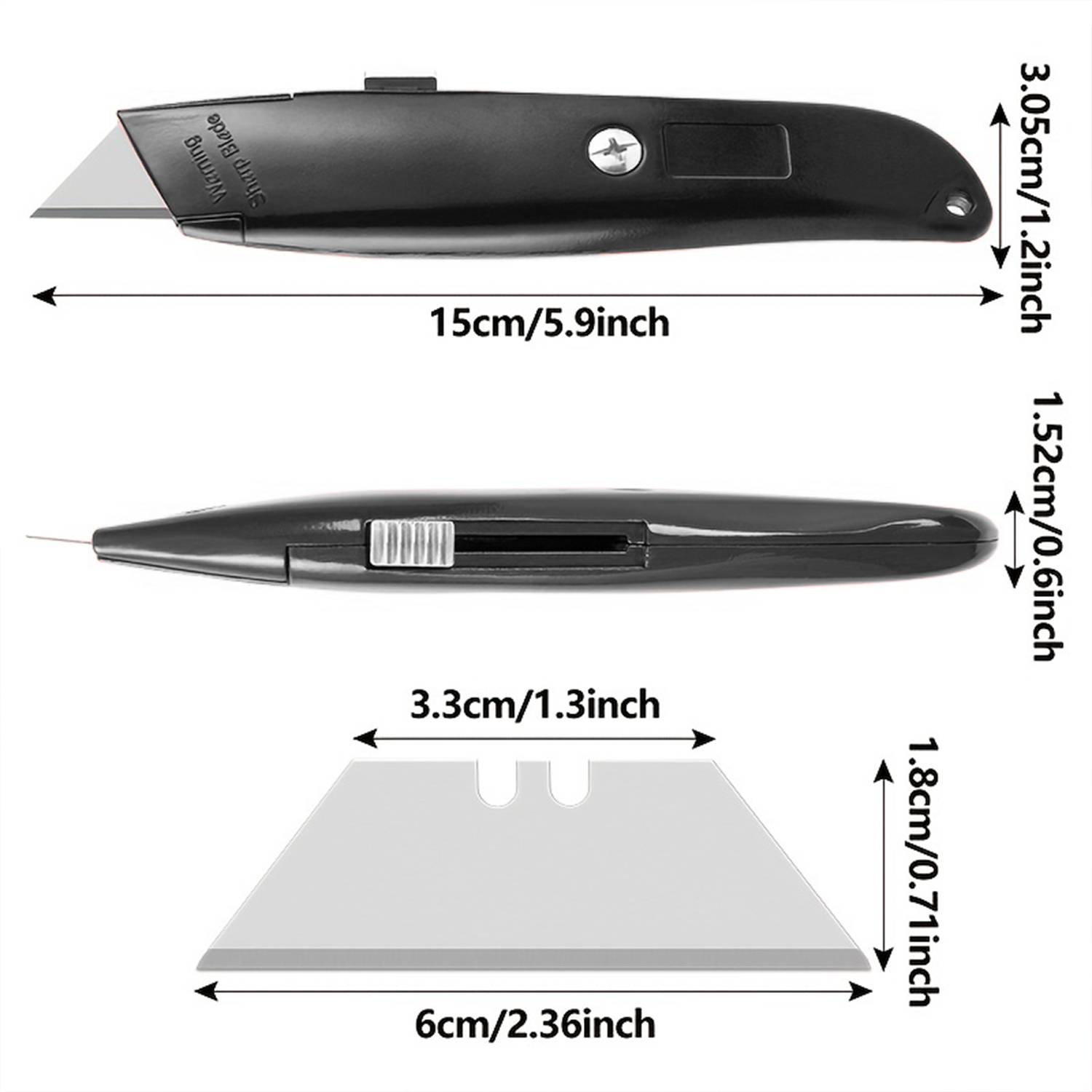 1/2PCS Utility Knife Retractab - đánh giá và giá Woodworking Warehouse