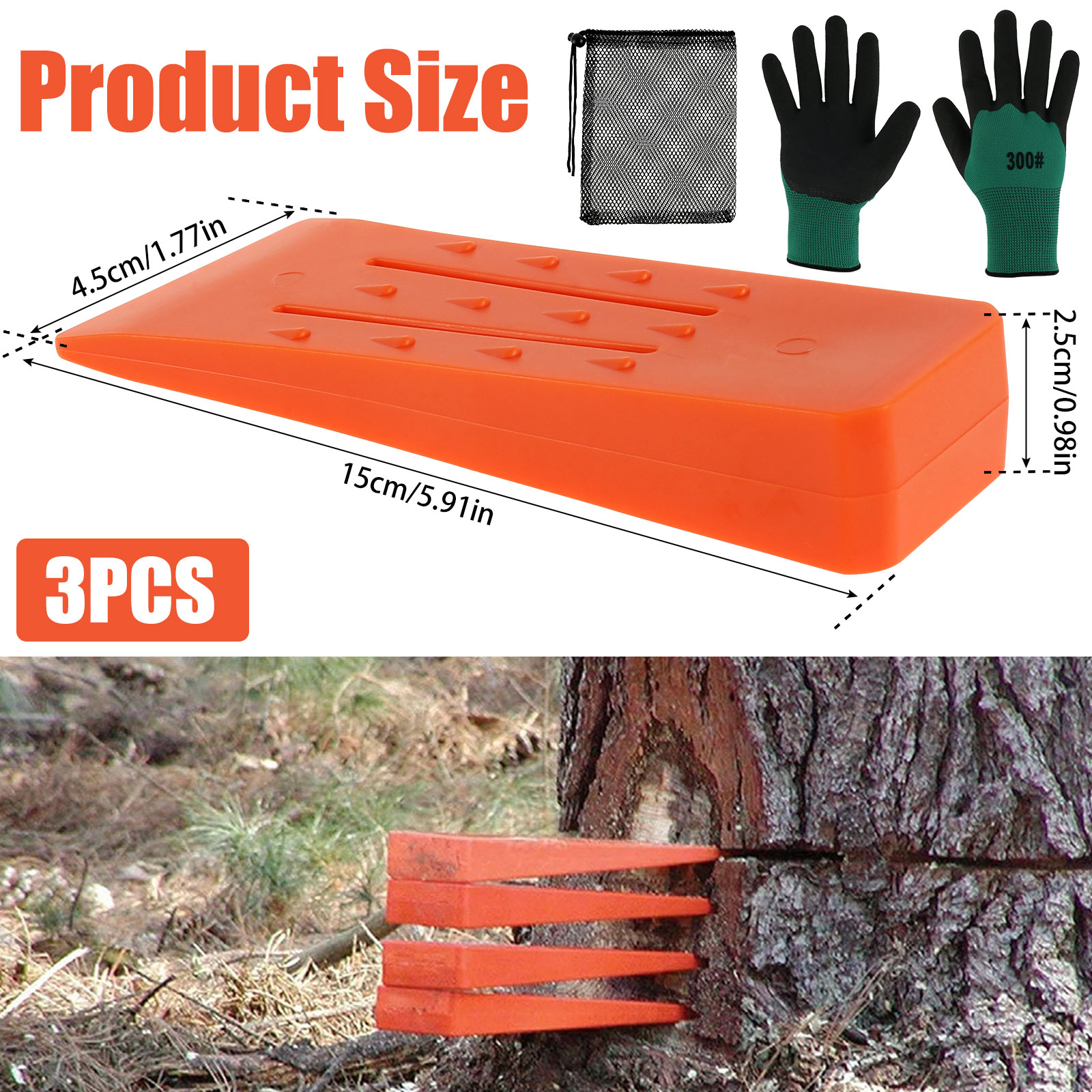 3Pcs Tree Cutting Wedges Durab - đánh giá và giá Woodworking Gloves