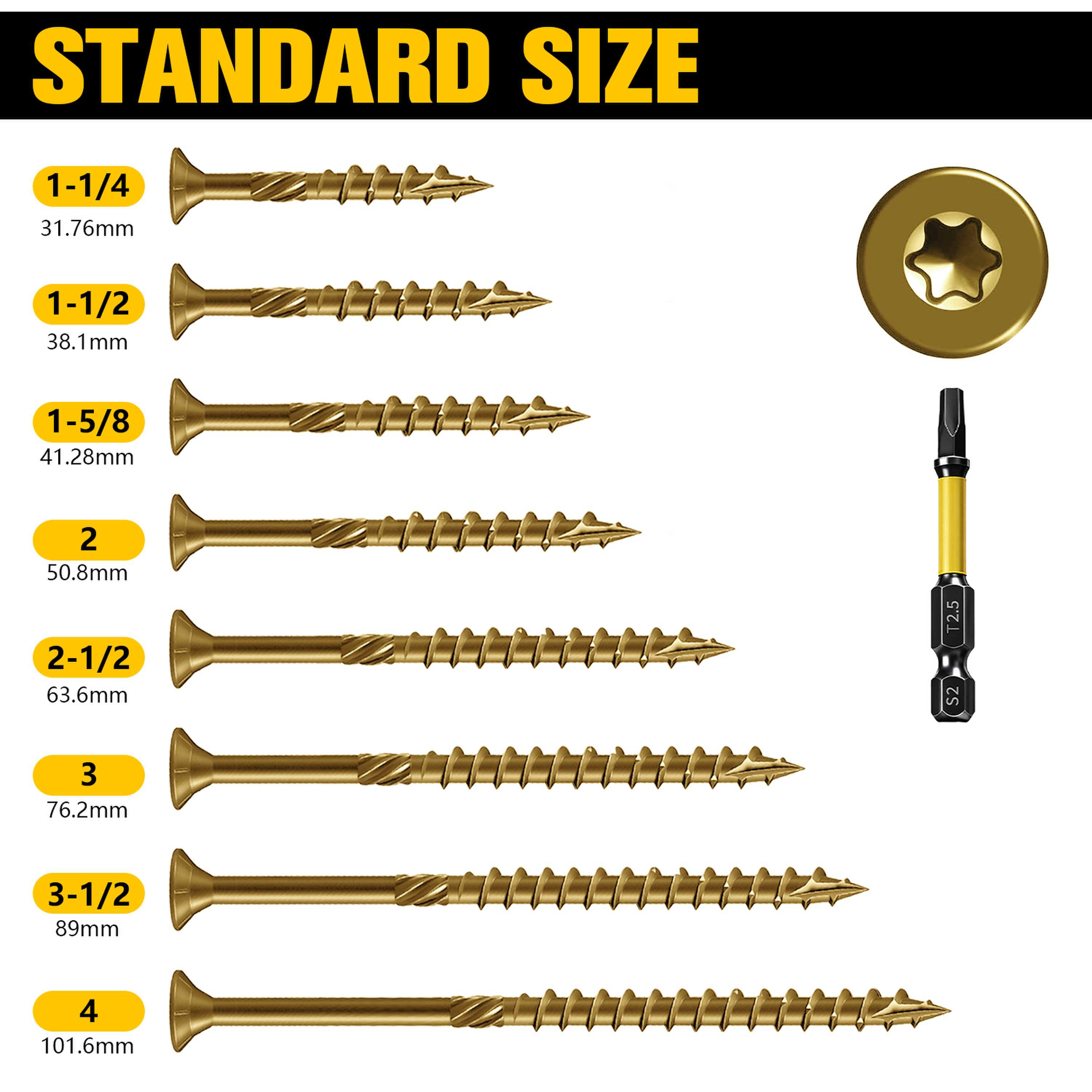 VKKM 70Pcs #10×4 Inch Golden T - đánh giá và giá Lumber Woodworking
