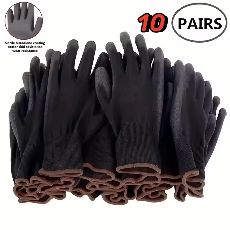 10 Pairs Durable Safety Gloves - đánh giá và giá Woodworking Gloves